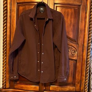 PTO brown men’s shirt jacket- size XL